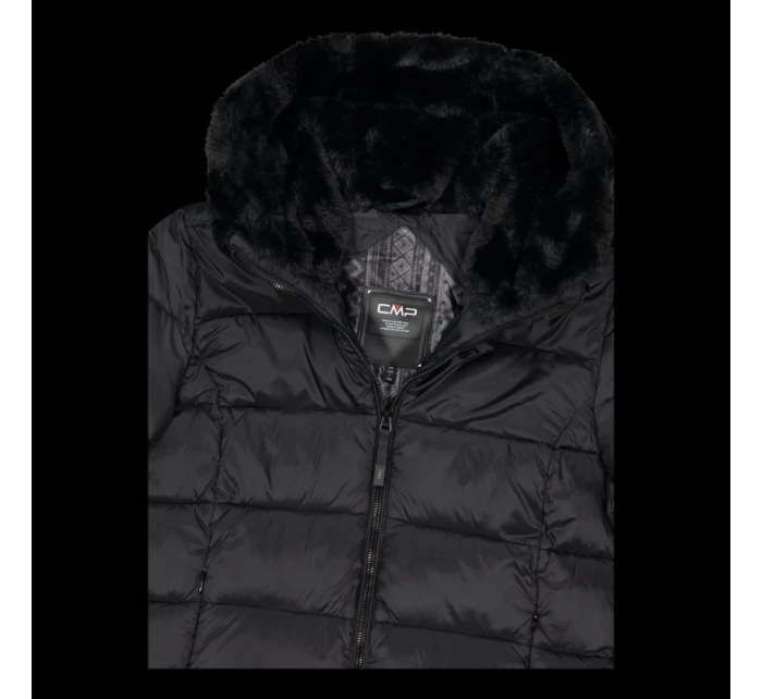 CMP dámska zimná bunda s kapucňou športová zateplená čierna (34K0036F/U901)
