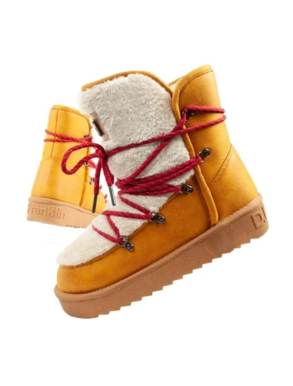 D.Franklin Snowshoes Dámske zimné módne kožušiny zateplené Mustard Women's