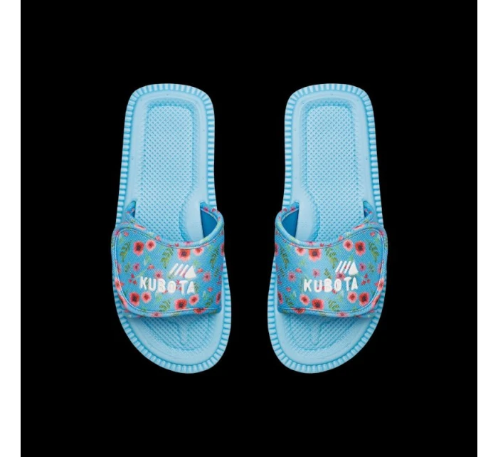 Klapky na suchý zip vícebarevné květinové modré model 21721318 - Kubota Klapky na suchý zip vícebarevné květinové modré model 21721318 - Kubota