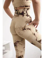 Fitness set model 20129784 legíny push up velbloud - K-Fashion Fitness set model 20129784 legíny push up velbloud - K-Fashion