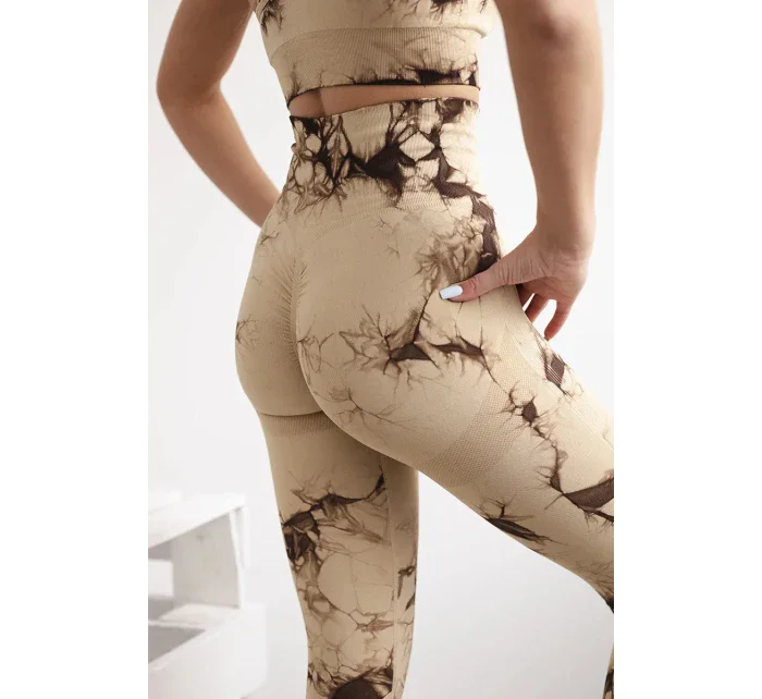 Fitness set model 20129784 legíny push up velbloud - K-Fashion Fitness set model 20129784 legíny push up velbloud - K-Fashion