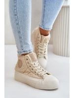 Zateplené Dámské Tenisky S Kožíškem  Big Star Béžové model 21675253 - Big Star Shoes