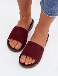 Dámské nazouváky s přezkami na nízkém podpatku Bordó model 21954667 - Boto