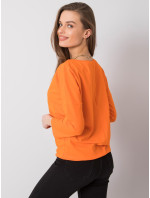 Bavlnená oranžová blúzka pre ženy