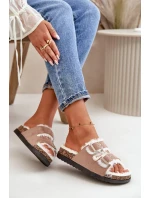 Dámske papuče s prackami a kožou Ezilena Dámske papuče s prackami a kožou Ezilena