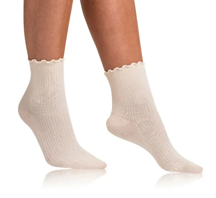 Dámske ponožky FANCY MODAL cream - BELLINDA