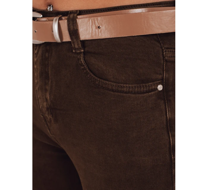 Dámské úzké džíny hnědé Dstreet model 21994063 - FashionStreet