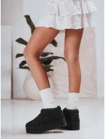 Dámske textilné snežnice s kožušinou čierne FashionStreet ZY1296