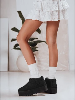 Dámské látkové sněhule s kožešinou černé Dstreet model 21994552 - FashionStreet