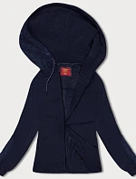 Dámska pruhovaná mikina, tmavomodrá (AMG-311)