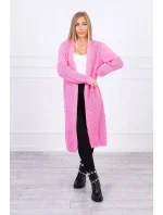 Sveter dlhý kardigan svetlo ružový