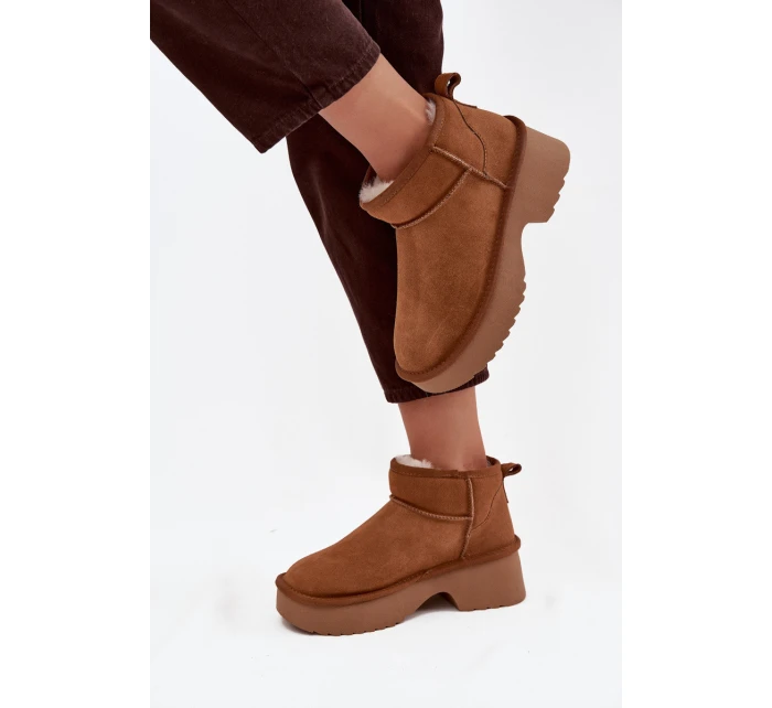 Sněhule z přírodního s podšívkou Camel model 21714776 - Boto Sněhule z přírodního s podšívkou Camel model 21714776 - Boto