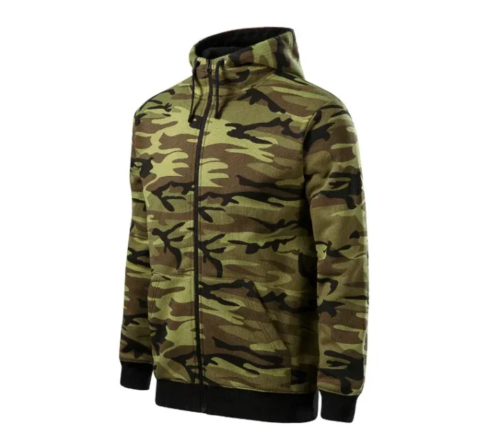 Pánska mikina na zips Camo camouflage green
