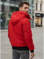 Pánská zimní bunda s kapucí červená Dstreet model 21982784 - FashionStreet