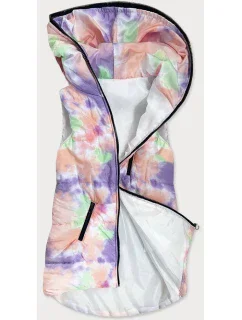 Oranžovo-fialová farebná dámska vesta (1748)