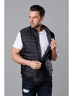 Černá pánská prošívaná vesta model 18347890 - J.STYLE Černá pánská prošívaná vesta model 18347890 - J.STYLE