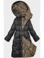 Dlouhá černá dámská zimní bunda model 21245931 - W COLLECTION