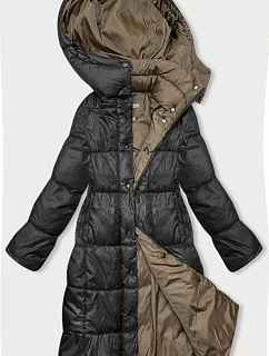 Dlouhá černá dámská zimní bunda model 21245931 - W COLLECTION