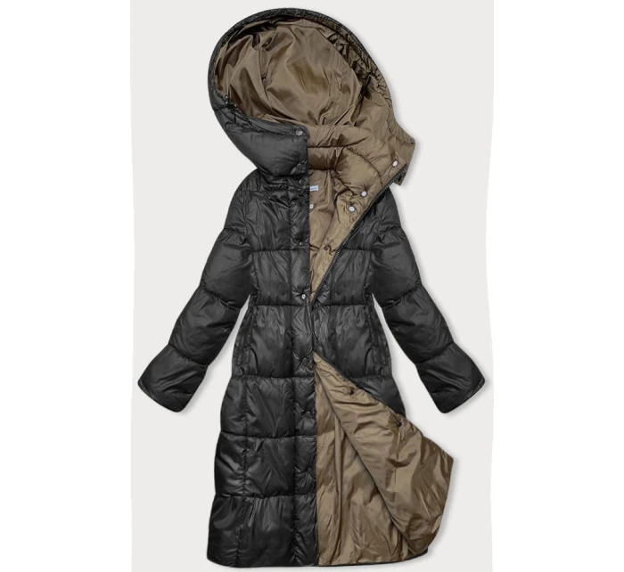 Dlouhá černá dámská zimní bunda model 21245931 - W COLLECTION