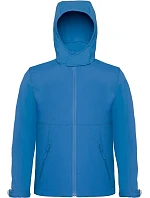 B&C Hooded Softshell /kids Dětská 3-vrstvá softshellová bunda 01.0969 azure