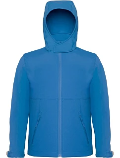 B&C Hooded Softshell /kids Dětská 3-vrstvá softshellová bunda model 22482956 azure