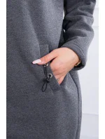 Zateplená dlhá mikina v grafitovej melanžovej farbe