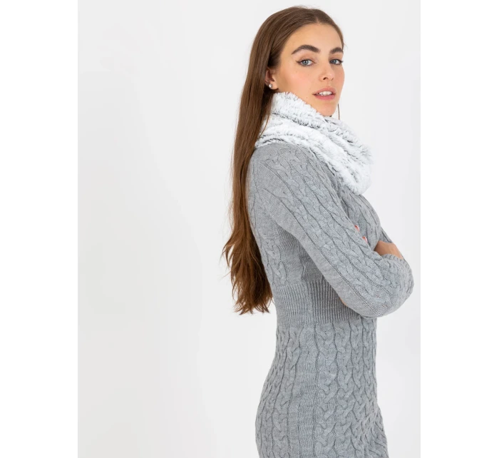 Tunelová šála AT KM model 21370637 bílá a černá - FPrice