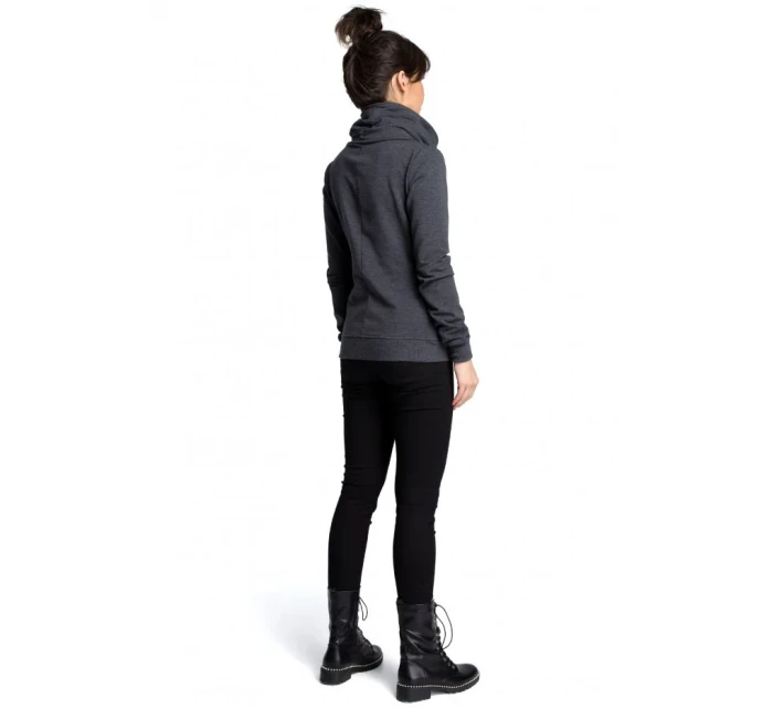 model 15097749 Mikina na zip ecru barva - BeWear