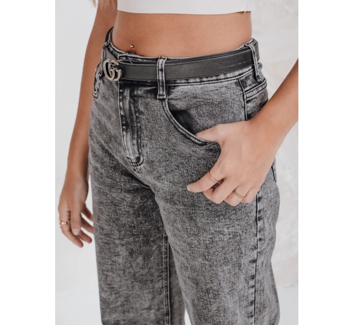 Dámske široké čierne džínsy Dstreet UY2747