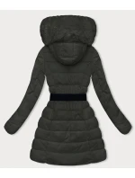 Péřová dámská zimní bunda v army barvě model 21245983 - LHD Péřová dámská zimní bunda v army barvě model 21245983 - LHD