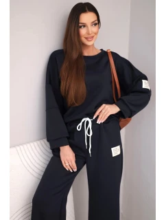 Dámsky set maslová mikina + nohavice modrá