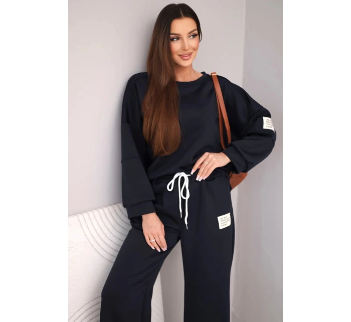 Dámsky set maslová mikina + nohavice modrá