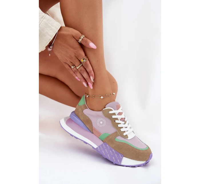 Semišové Dámské Tenisky Na Platformě Big Star model 21695289 HIPOLY SYSTEM Růžové - Big Star Shoes Semišové Dámské Tenisky Na Platformě Big Star model 21695289 HIPOLY SYSTEM Růžové - Big Star Shoes