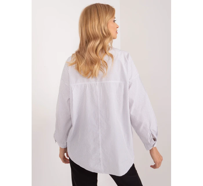 Koszula BP KS model 19688874 biało szary - FPrice Koszula BP KS model 19688874 biało szary - FPrice