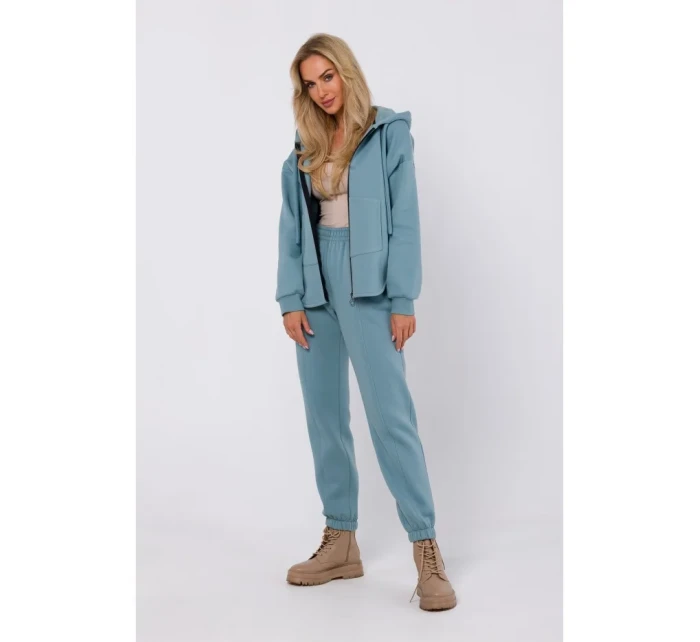 M761 Mikina s kapucňou na zips a klokaním vreckom - agáve M761 Mikina s kapucňou na zips a klokaním vreckom - agáve