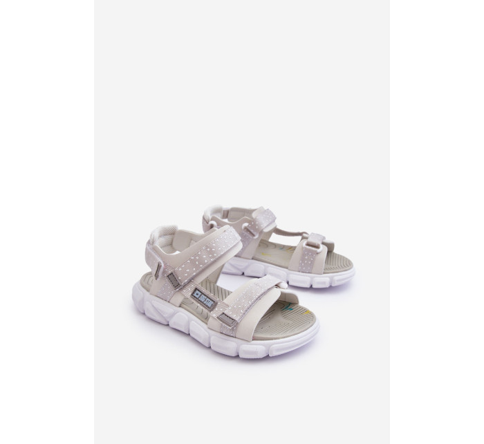 Detské sandále na zips Big Star White-Silver