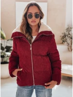 Dámská manšestrová bunda vínová Dstreet model 21990548 - FashionStreet