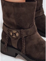 Dámske semišové hnedé topánky FashionStreet ZY1098