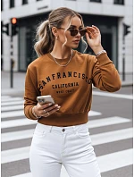 SAN FRANCISCO dámska mikina s potlačou hnedá FashionStreet BY1565