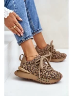 Zamszowe Sneakersy Damskie Na Platformie Z Grubym Sznurowaniem Panterka Artiker 55C0135 Brązowe Zamszowe Sneakersy Damskie Na Platformie Z Grubym Sznurowaniem Panterka Artiker 55C0135 Brązowe