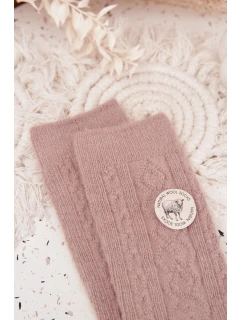 Dámske vlnené ponožky - béžové