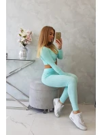 Pruhovaný top set model 20686778 mátový - Kesi