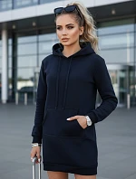 Dámska dlhá oversize mikina TIMMY navy blue FashionStreet EY1936