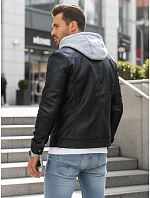 Pánská kožená bunda černá Dstreet model 21967836 - FashionStreet