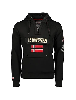 Pánská sportovní mikina BLACK DB MEN 100 s kapucí, černá model 22306434 - Geographical Norway