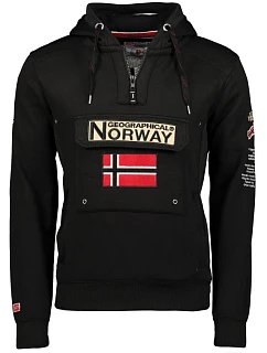 Pánská sportovní mikina BLACK DB MEN 100 s kapucí, černá model 22306434 - Geographical Norway
