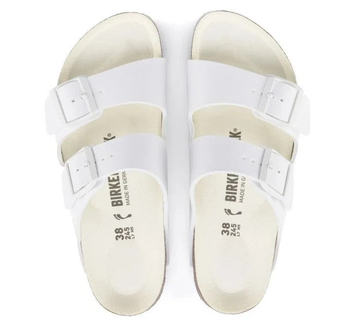 Birkenstock dámske/pánske Birkenstock Arizona Birko-Flor Regular široké chodidlá na leto biele (1019061)