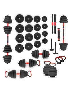 HMS SGN130 Sada závaží 6v1 (činka, činky a kettlebell) 30 kg