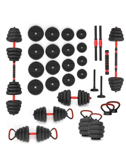 HMS SGN130 Sada závaží 6v1 (činka, činky a kettlebell) 30 kg