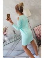 Šaty s potiskem model 18744172 v mátové barvě - K-Fashion